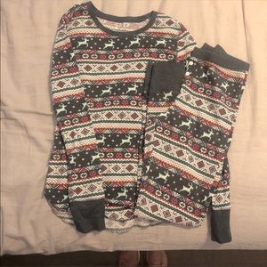 Old Navy thermal pajama set